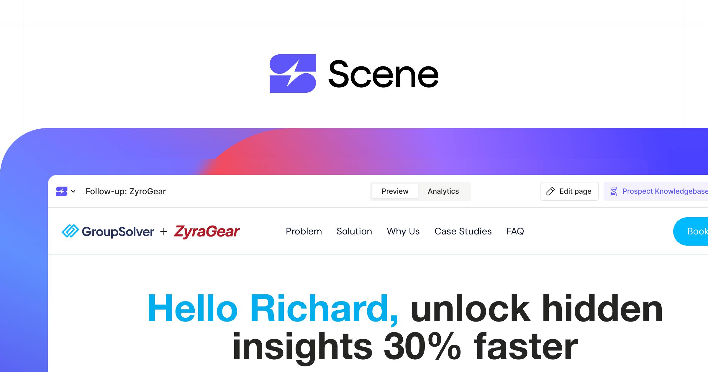 Sales follow-up page that writes itself